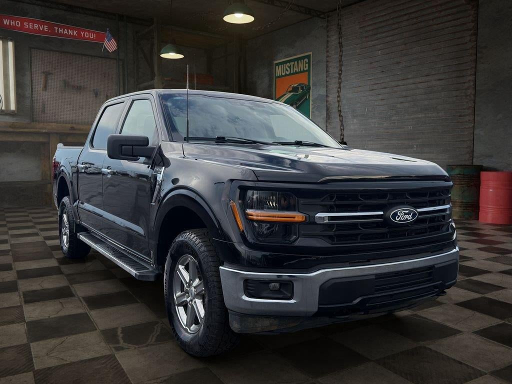 2025 Ford F-150 XLT in Black — front three-quarter view