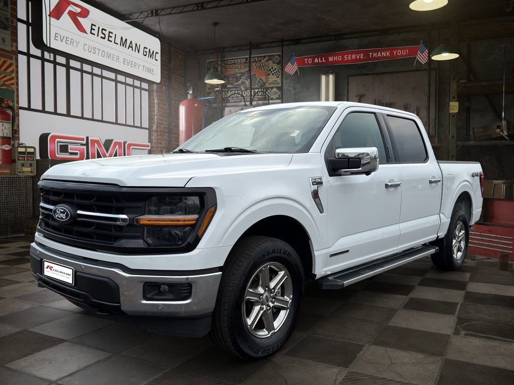 2024 Ford F-150 XLT in White — front three-quarter view