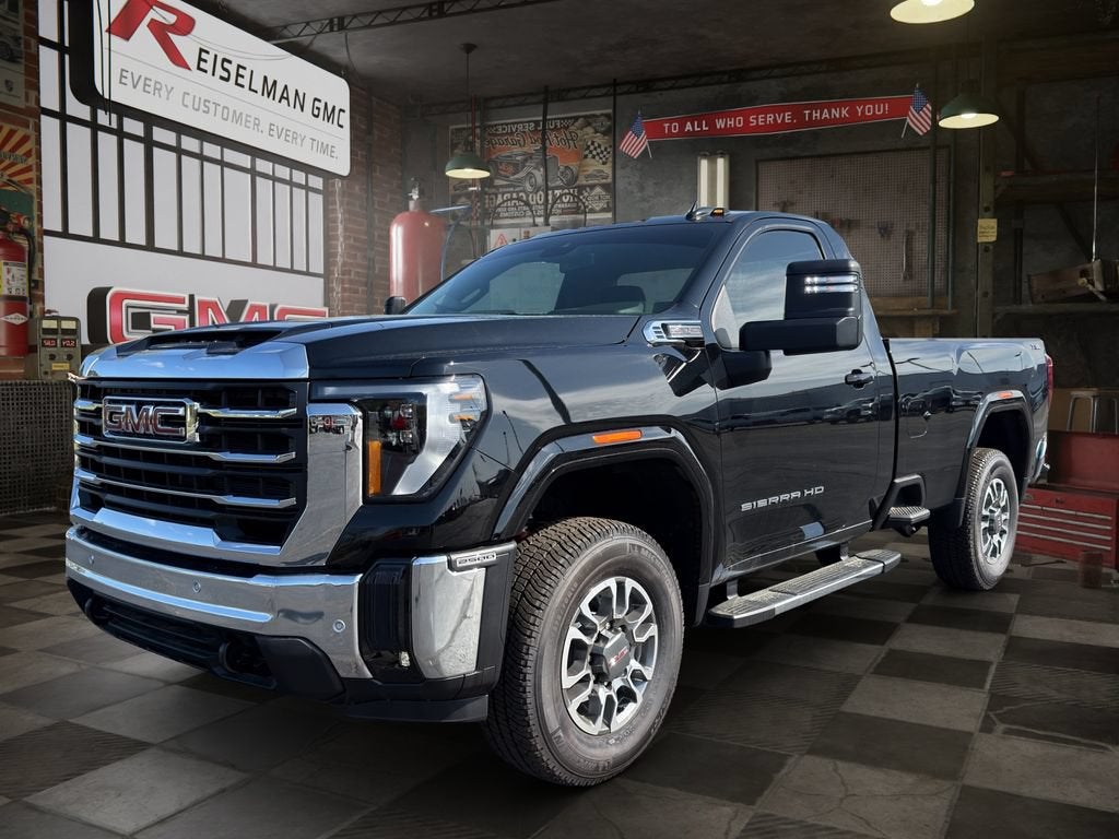 2026 GMC Sierra 2500 HD SLE in Onyx Black — front three-quarter view