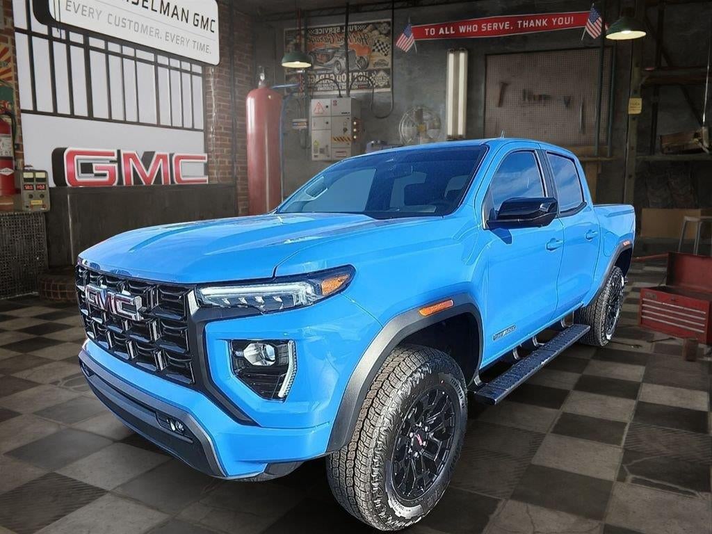 2026 GMC Canyon Elevation in Rapids Metallic — front three-quarter view