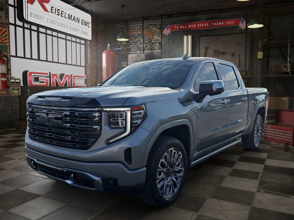 2026 GMC Sierra 1500 Denali Ultimate in Sterling Metallic — front three-quarter view