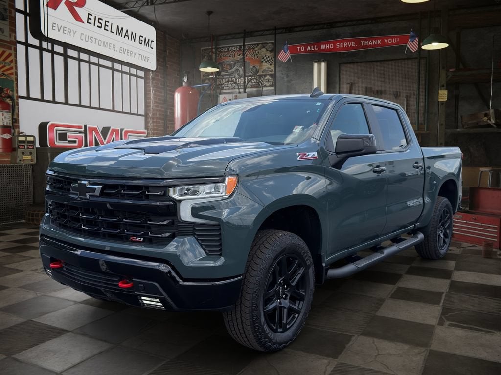 2026 Chevrolet Silverado 1500 LT Trail Boss in Cypress Gray — front three-quarter view