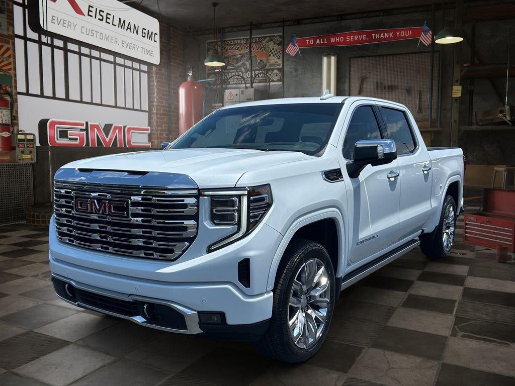2026 GMC Sierra 1500 Denali in Glacier White Tricoat — front three-quarter view