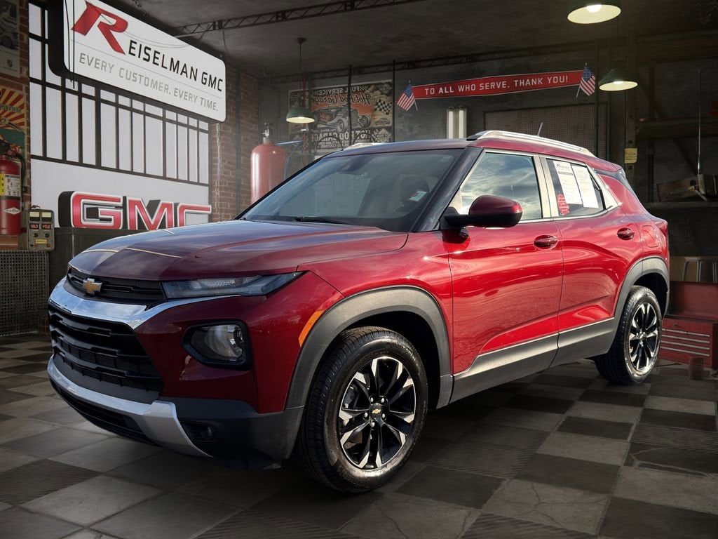 2023 Chevrolet Trailblazer LT in Crimson Metallic — front three-quarter view