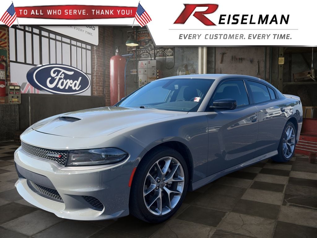 2023 Dodge Charger GT in Destroyer Gray Clearcoat — front three-quarter view