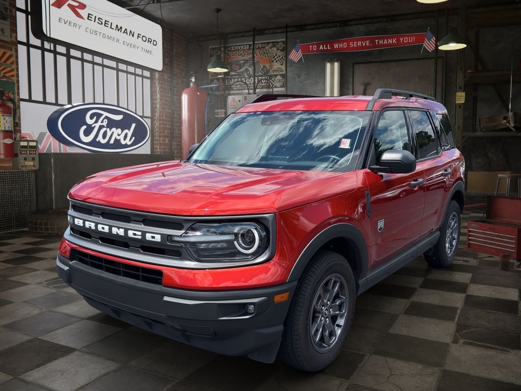 2022 Ford Bronco Sport Big Bend in Chili Pepper Red — front three-quarter view
